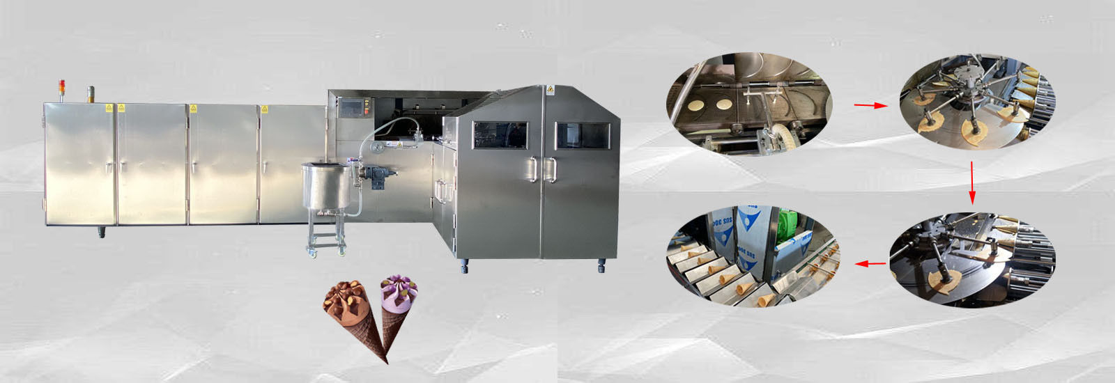 качество машина выпечки конуса мороженого Фабрика